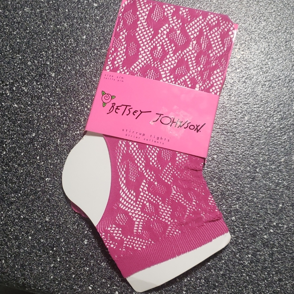 NWT Betsey Johnson stirrup tights